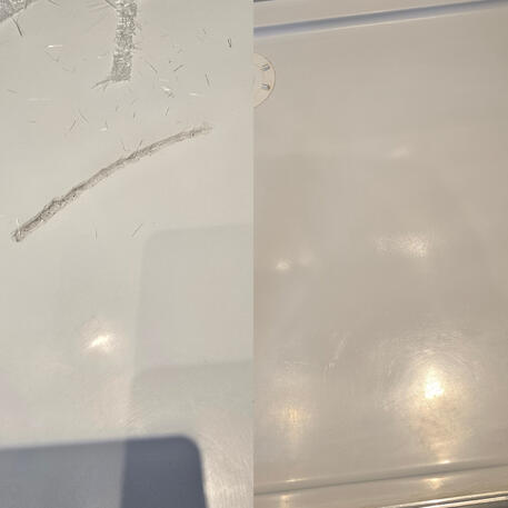 Shower tray crack repaired with fiberglass and colour matched so it looks invisible this job was completed in Bristol