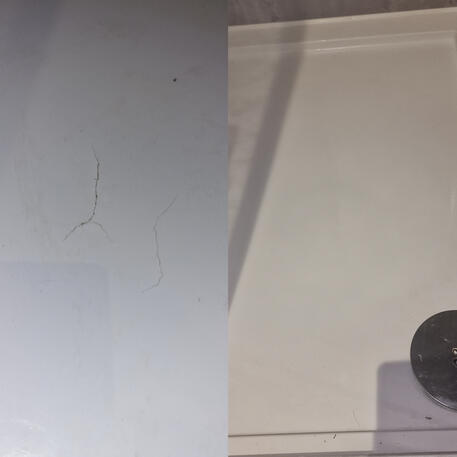Shower tray cracking surface repair made to look invisible in Bristol city