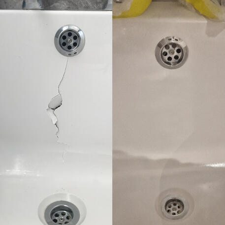 Acrylic bath crack repair in Bristol