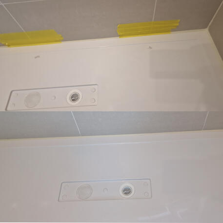 Shower tray chip repair completed in Bristol