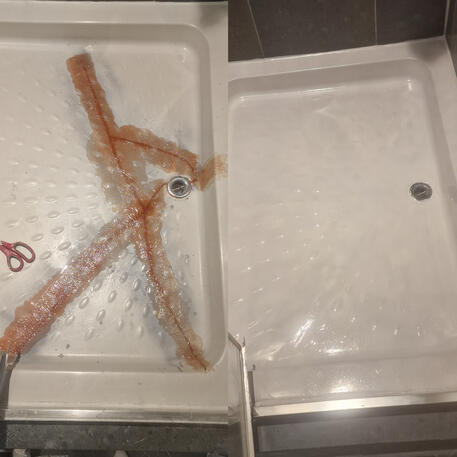 Huge shower tray that was in a hotel in Bristol. Restored &amp; repaired completed by glossy Baths Re-enamelling